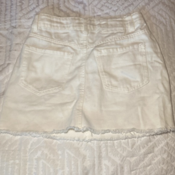White Denim Mini Skirt - Picture 2 of 2